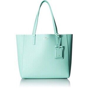 Kate Spade Cape Drive Hallie Scalloped Mint Tote Shoulder Bag spring Leather